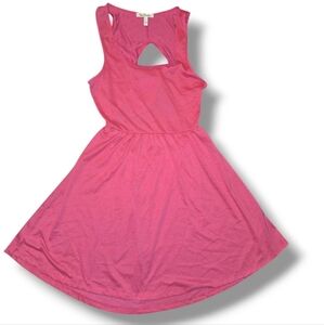 Pink Sleeveless True Freedom Tie Back Summer Dress